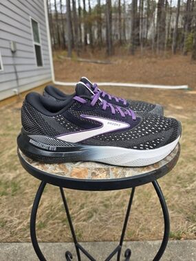 Brooks Adrenaline GTS 24 1204261B071 Black/Lilac Running Shoes Women Size 10.5 B